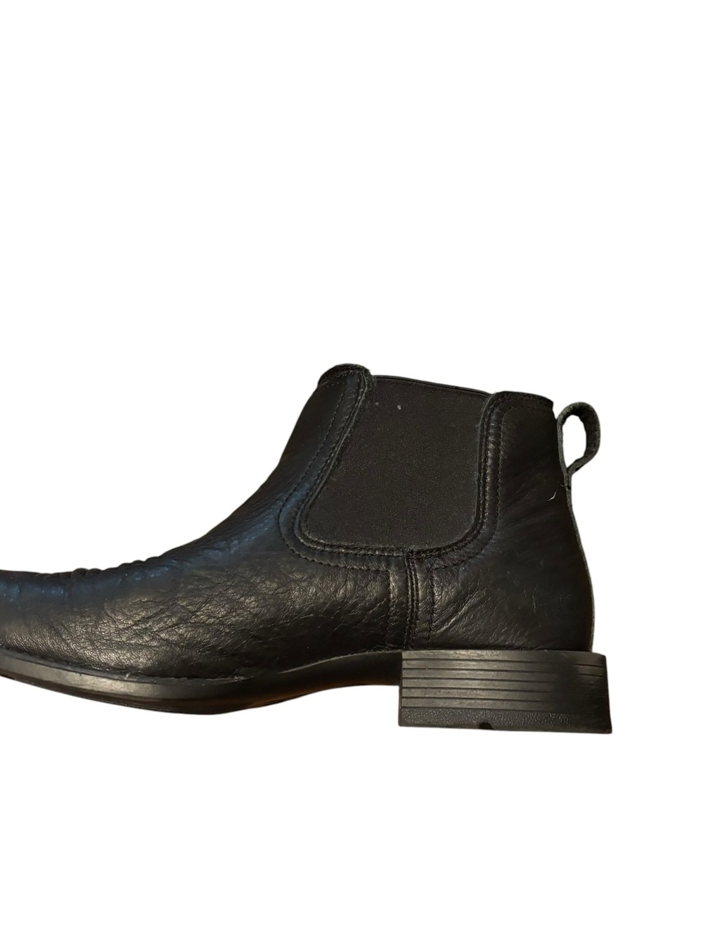 Ariat Booker Ultra Leather Western Chelsea Boots Square Toe Black -Men’s 10 D - Picture 3 of 15